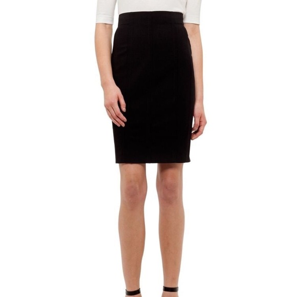 J Crew Mercantile size 6 black wool pencil skirt - Picture 1 of 10